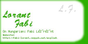 lorant fabi business card